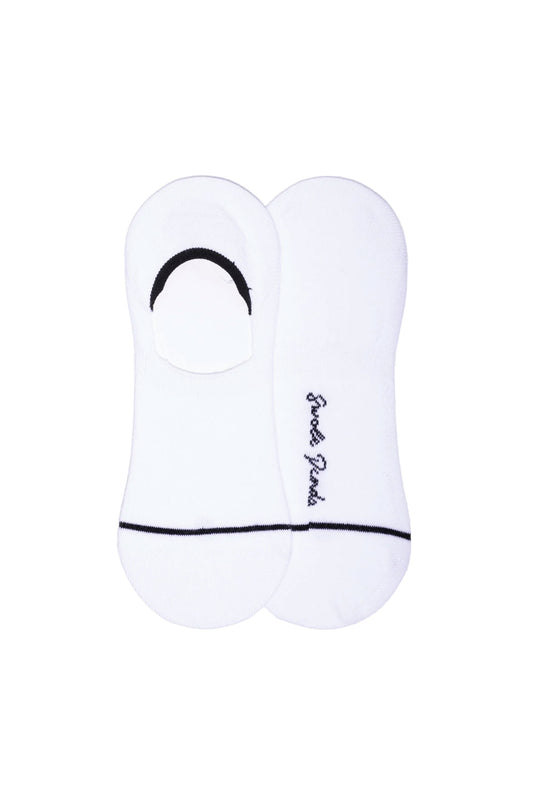 Swole Panda No Show Socks White