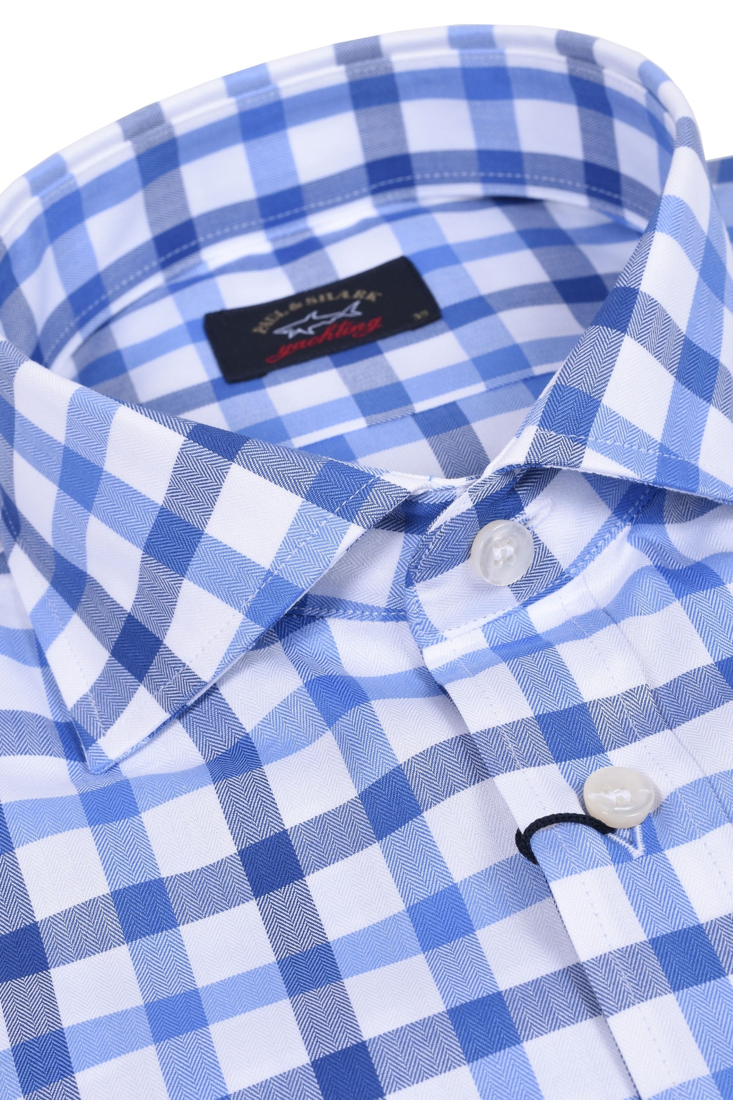 Chemise à carreaux à manches longues Paul And Shark Bleu et blanc