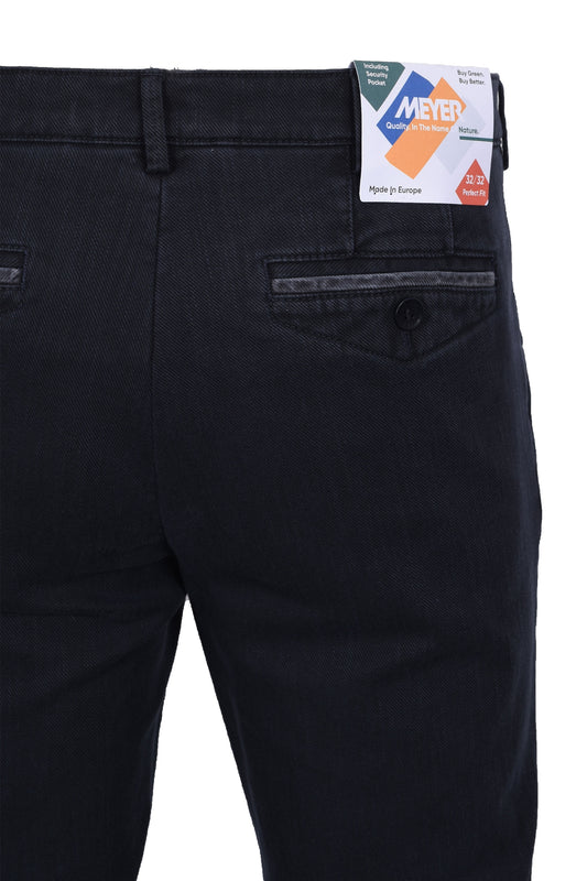 Meyer Chicago Cotton Trouser Navy
