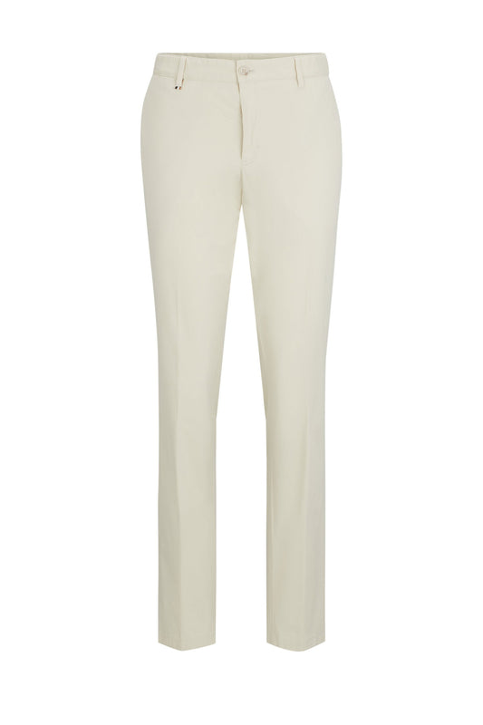 Boss Black c-genius-w-2337 Pantaloni in cotone aperti bianchi