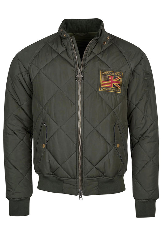 Barbour Intl Steve McQueen Quilted Merchant Jacket Sage