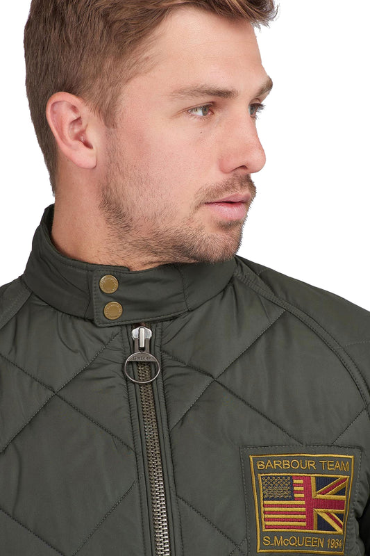 Barbour Intl Steve McQueen Quilted Merchant Jacket Sage