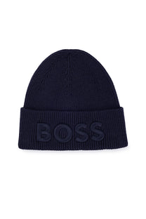 Boss Orange Afox Beanie Hat Dark Blue Boss Orange