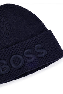 Boss Orange Afox Beanie Hat Dark Blue Boss Orange