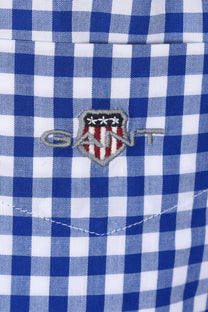 Gant Reg Poplin Gingham Shirt College Blue Gant