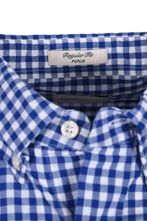 Gant Reg Poplin Gingham Shirt College Blue Gant