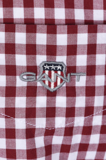 Gant Reg Poplin Gingham Shirt Wine Red Gant