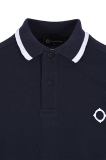 Ma.strum Block Tipped Polo Shirt Ink Navy Ma.Strum