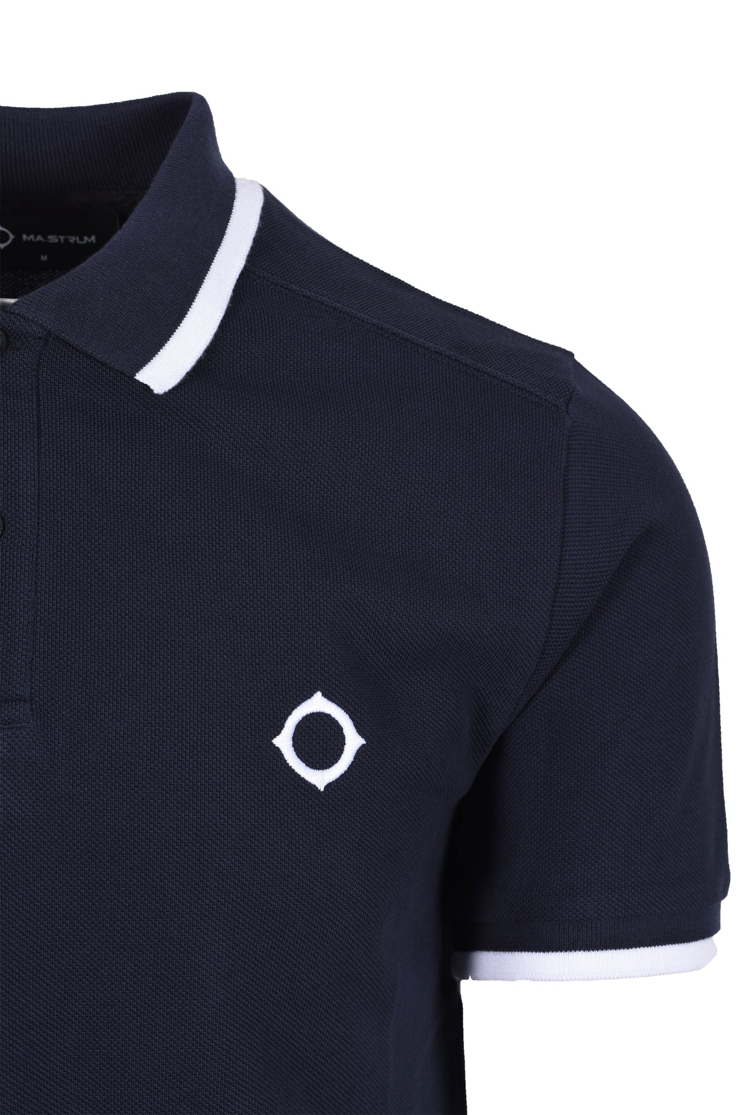 Ma.strum Block Tipped Polo Shirt Ink Navy