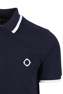 Ma.strum Block Tipped Polo Shirt Ink Navy Ma.Strum