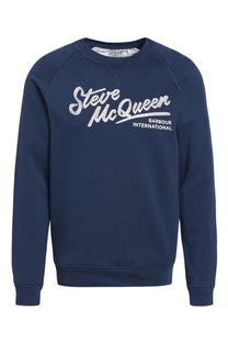 Barrbour Steve Mcqueen Frankie Crew Neck Sweatshirt Oxford Navy Barbour Steve Mcqueen