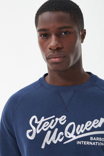 Barrbour Steve Mcqueen Frankie Crew Neck Sweatshirt Oxford Navy Barbour Steve Mcqueen