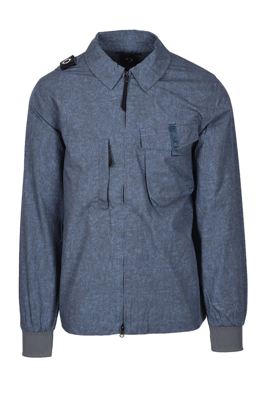 Ma.strum Tie Died Overshirt Inchiostro Blu Navy