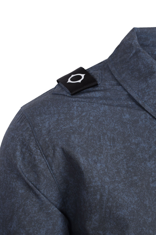 Ma.strum Tie Died Overshirt Inchiostro Blu Navy