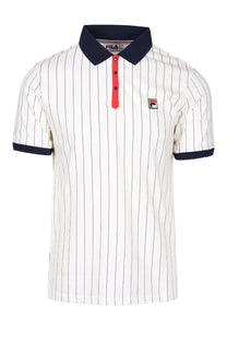 Fila Vintage BB1 Classic Stripe Polo Gardenia/Navy/Red Fila Vintage