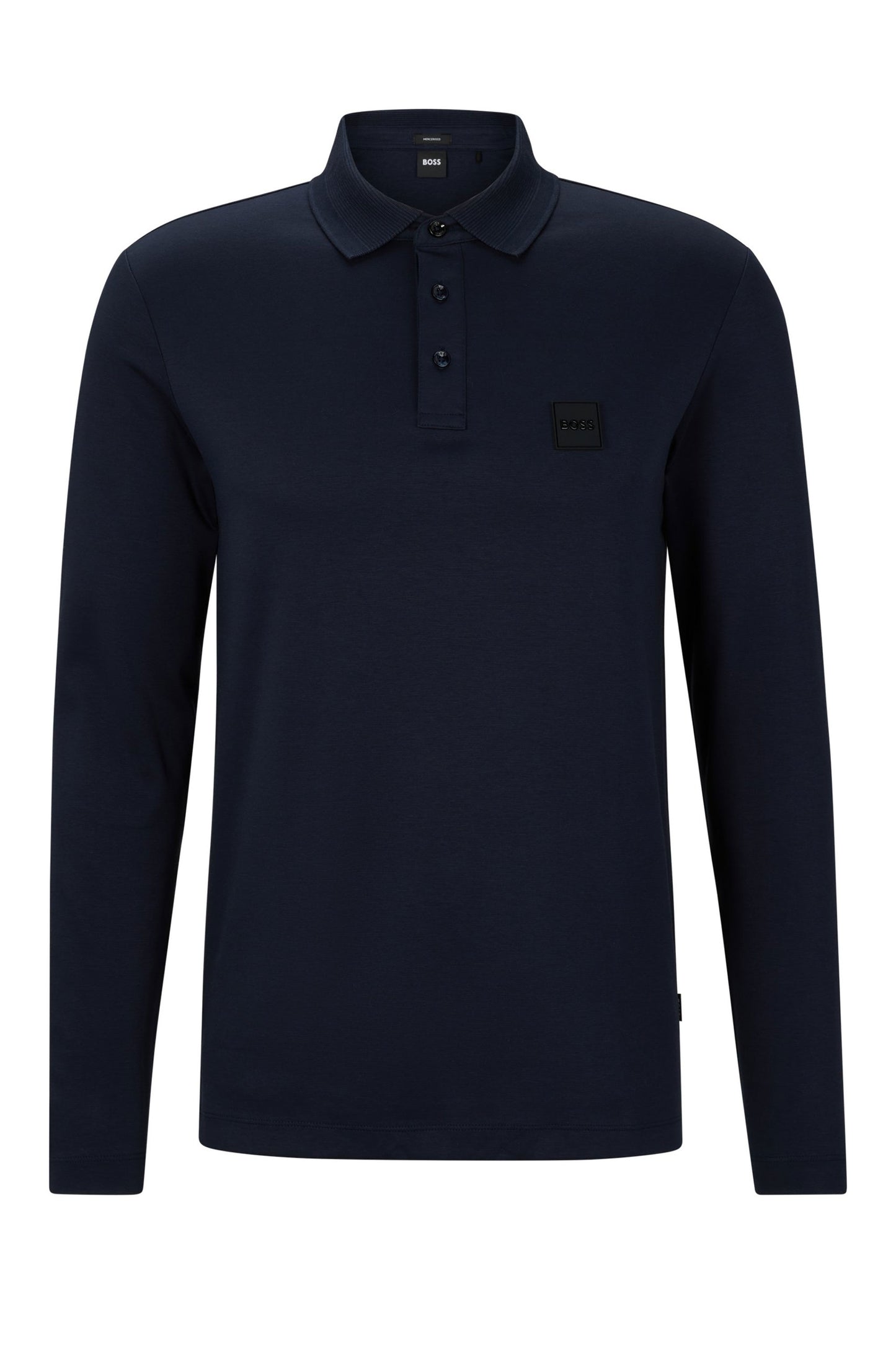 Polo à manches longues Boss Pado 08 bleu foncé