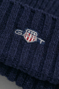 Gant Unisex Shield Wool Beanie Marine Gant