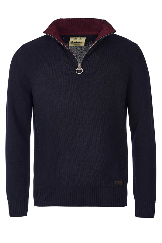 Barbour Nelson Essential Essential Half Zip Knitwear Marine