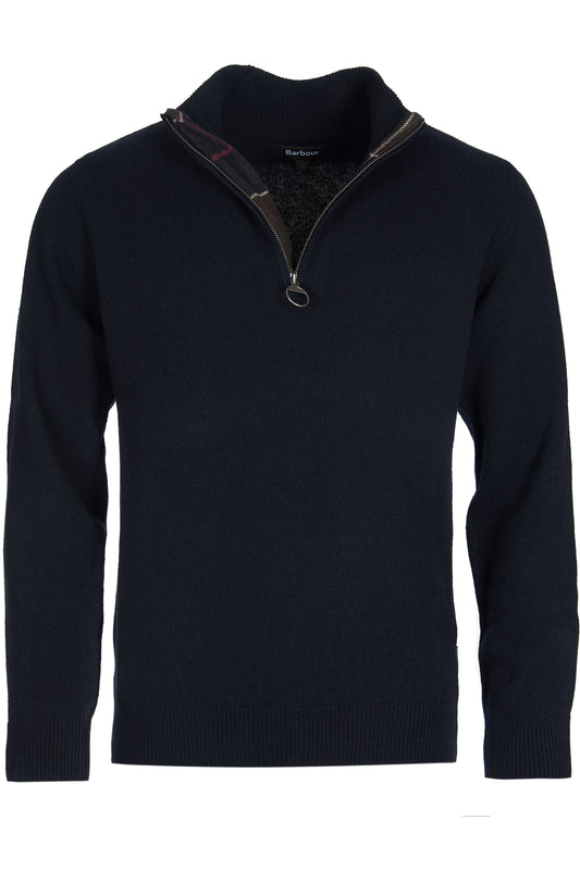 Pull Barbour Holden à demi-fermeture éclair en tricot bleu marine