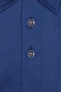 R2 Hidden Button-Down Blue Shirt R2