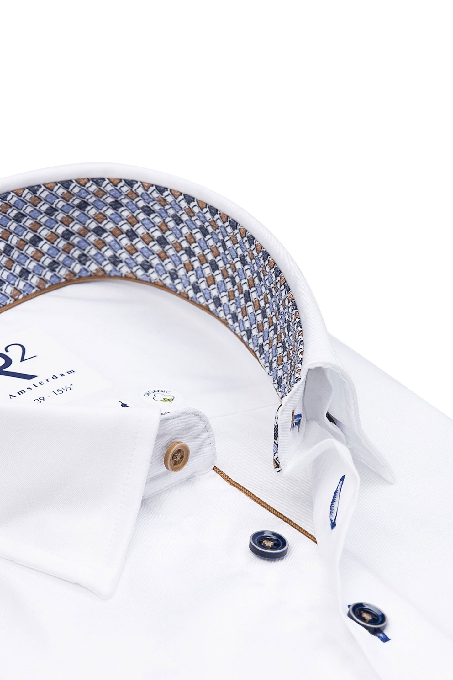 Camicia bianca con bottoni nascosti R2