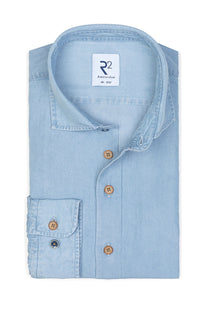 R2 Casual Soft Collar Shirt Light Denim R2