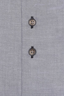 R2 Grey Shirt With Stitched Collar Detail R2