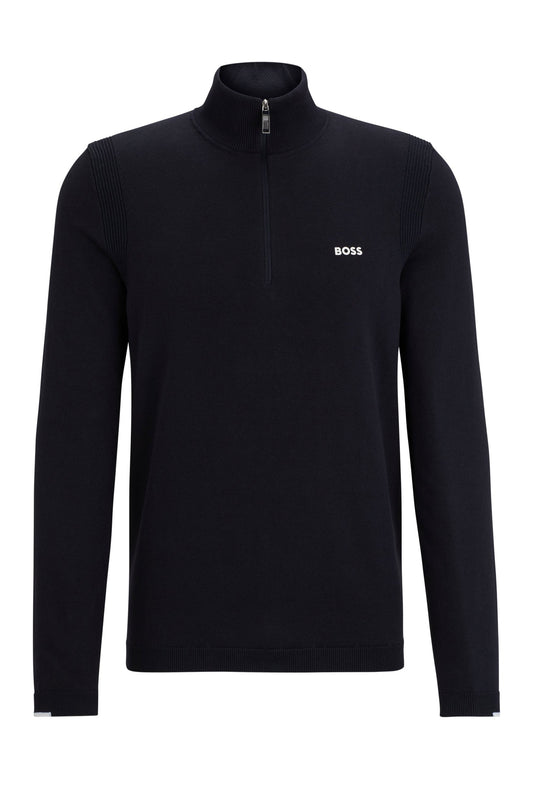Pull demi-zip Boss Ever-x_qz bleu foncé