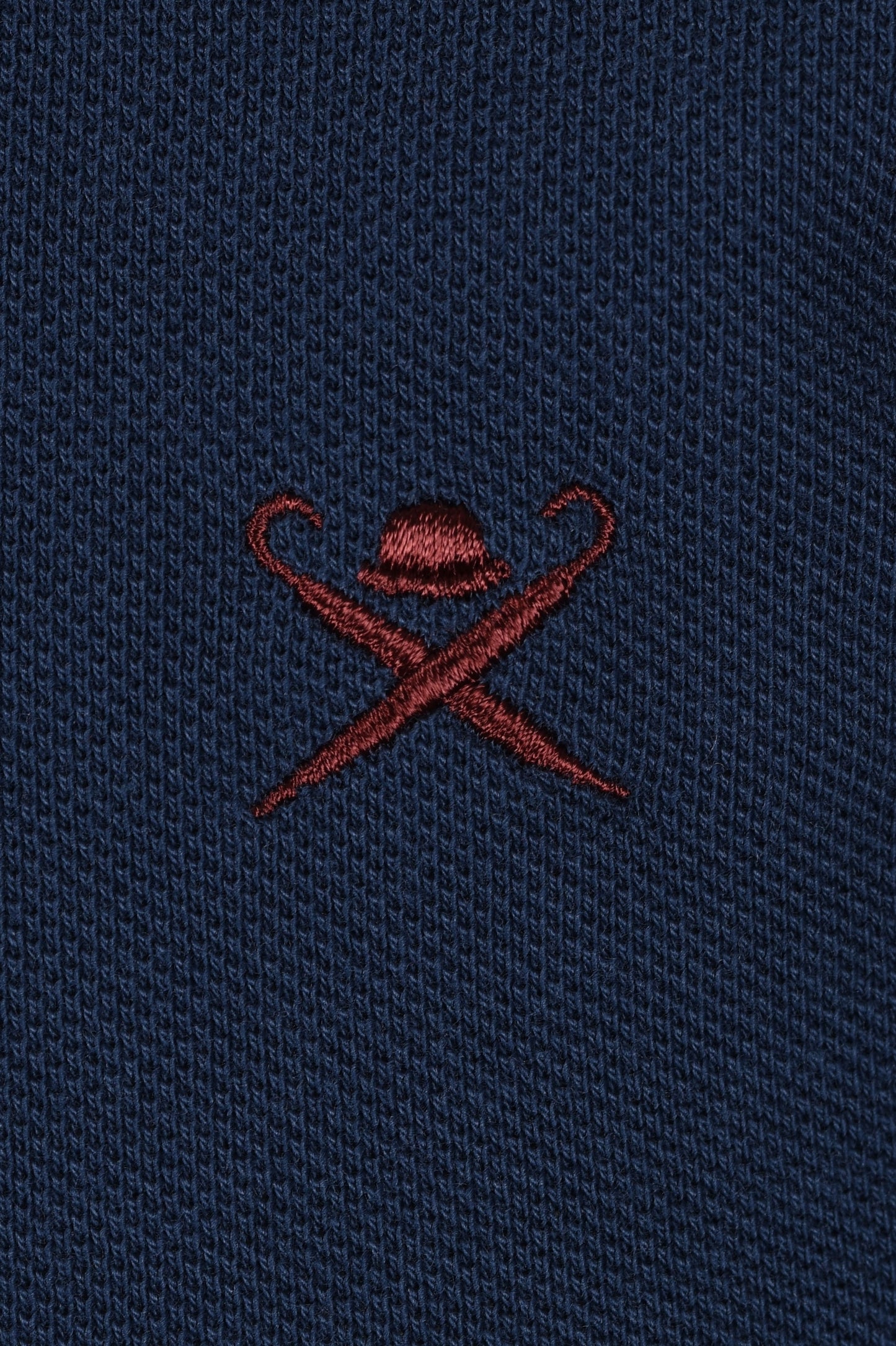 Polo Hackett à bordure tissée en denim foncé