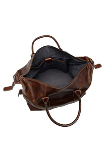 Loake Balmoral Leather Weekend Bag Brown Loake