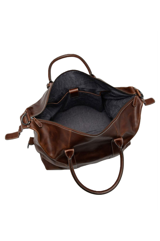 Loake Balmoral Leather Weekend Bag Brown