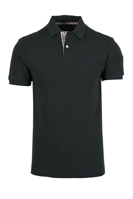 Hackett Woven Trim Polo Shirt Dark Green