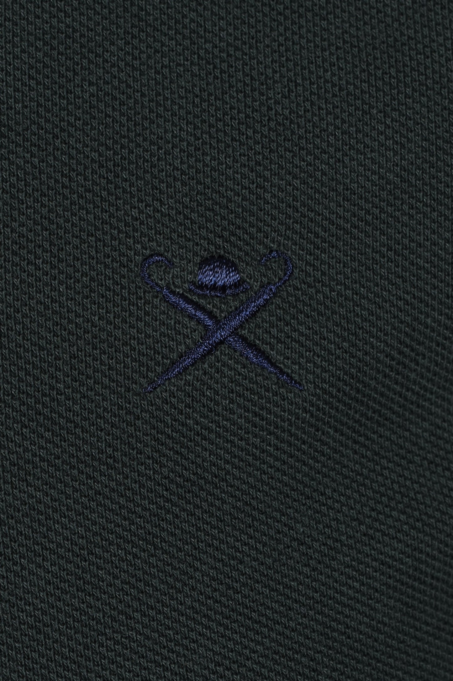 Hackett Woven Trim Polo Shirt Dark Green