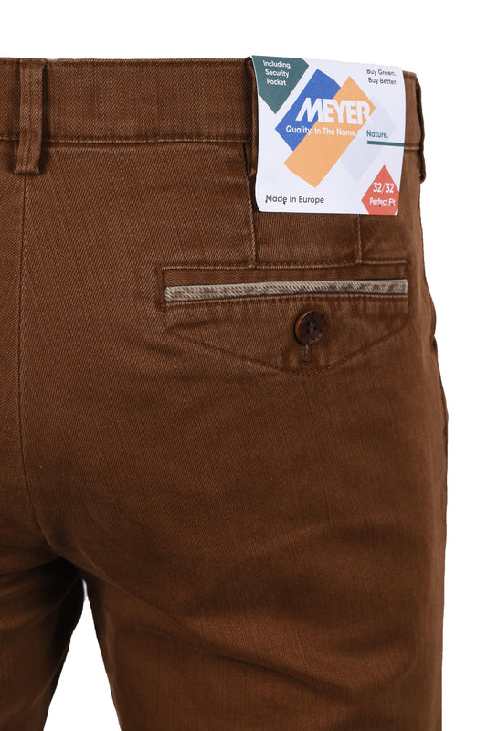 Meyer Chicago Cotton Trouser Tobacco