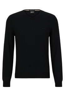 Baram-l V-neck Knitwear Black Boss Black