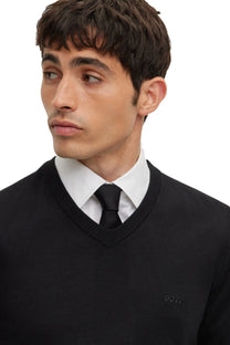 Baram-l V-neck Knitwear Black Boss Black