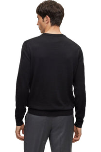 Baram-l V-neck Knitwear Black Boss Black
