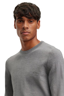 Botto-l Crew Neck Knitwear Medium Grey Boss Black