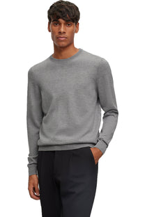 Botto-l Crew Neck Knitwear Medium Grey Boss Black
