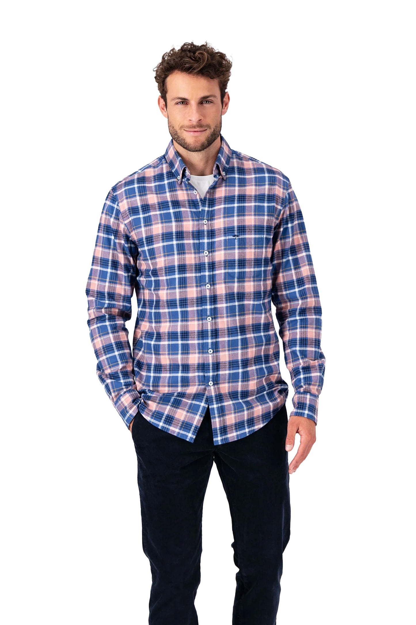 Fynch-Hatton Long Sleeved Shirt Pale Berry