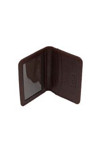 Loake Fenchurch Grain Flap Card Holder Brown Loake