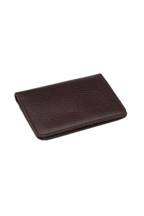 Loake Fenchurch Grain Flap Card Holder Brown Loake