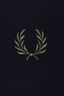 Fred Perry Twin Tipped Polo Shirt Navy/Nut Flake/Field Green Fred Perry Michael Stewart Menswear  Polo Shirts