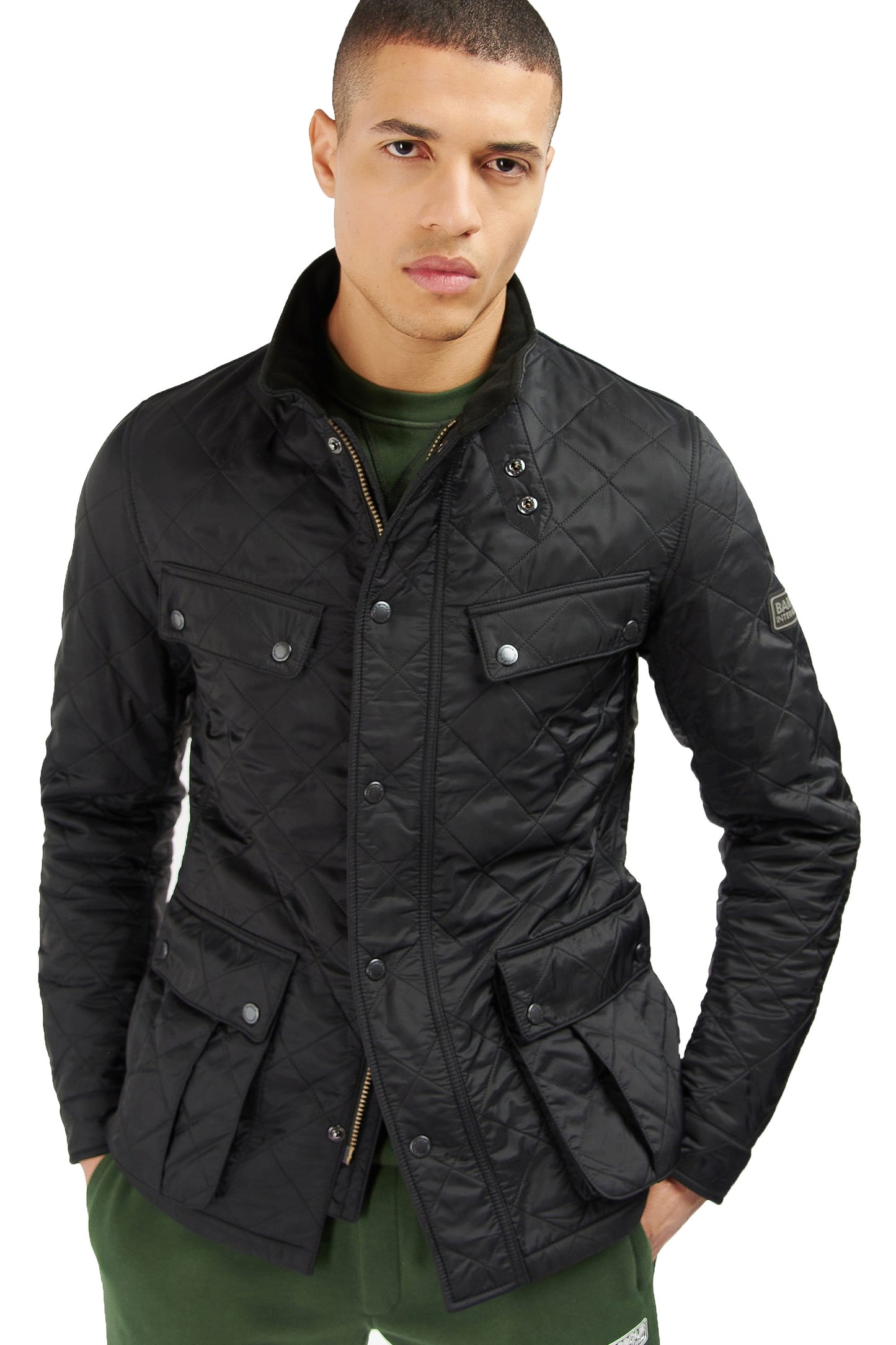Barbour International Tourer Ariel Polarquilt Jacket Black