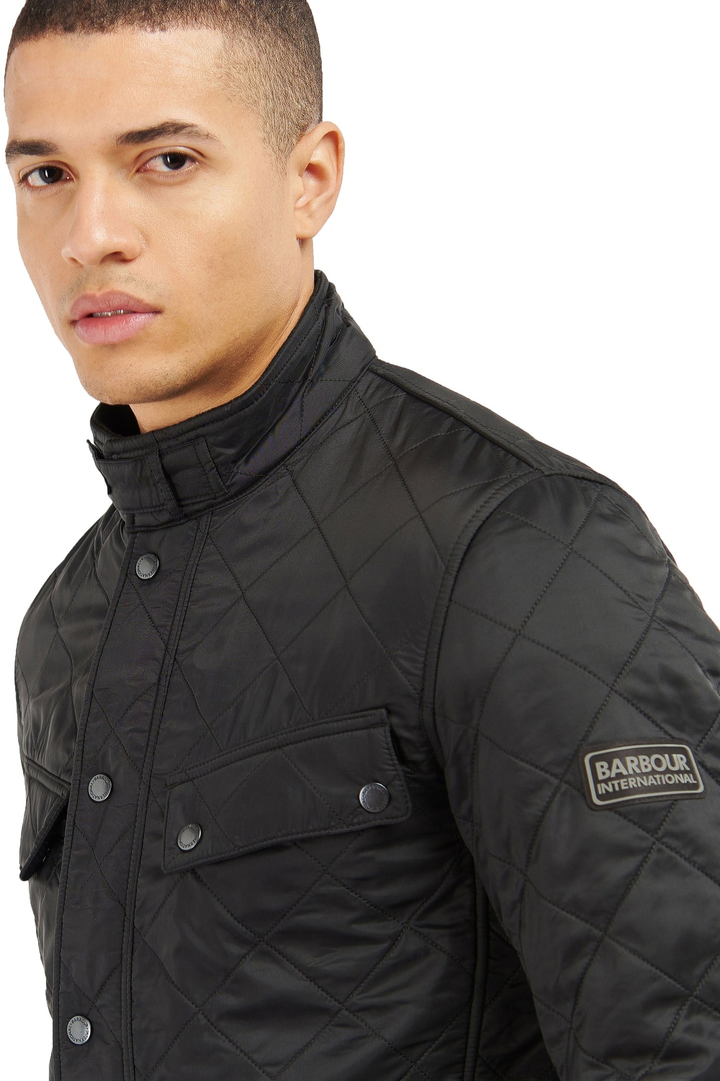 Barbour International Tourer Ariel Polarquilt Jacket Black
