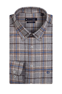 Giordano Long Sleeved Shirt Grey Multi Check Giordano
