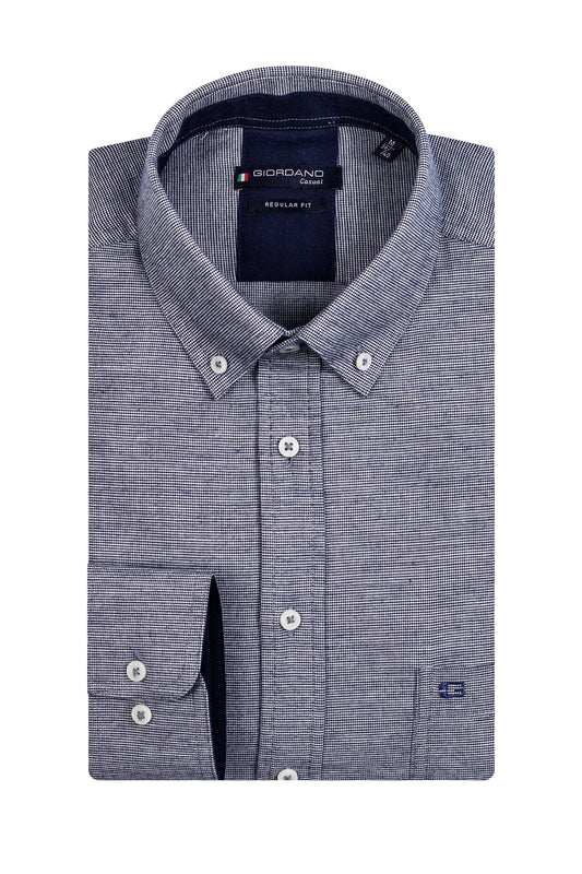 Giordano Ivy Long Sleeve Shirt Blue
