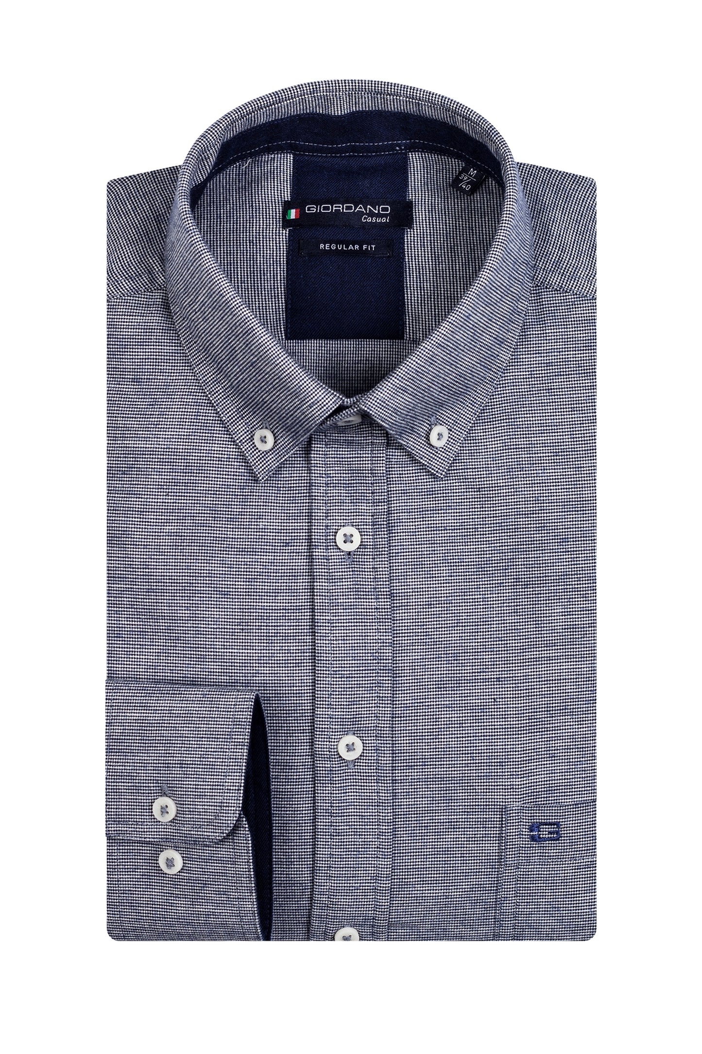 Giordano Ivy Long Sleeve Shirt Blue