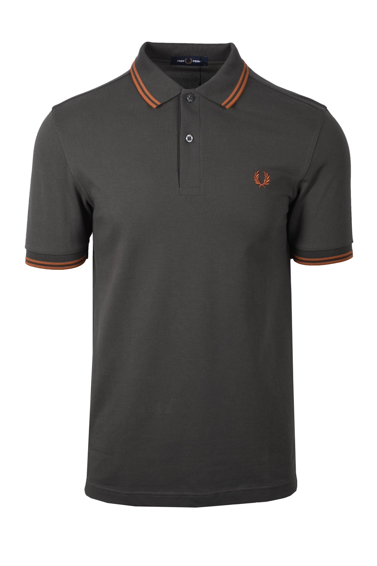 Fred Perry Twin Tipped Polo Shirt Field Green/Nutflake Fred Perry Michael Stewart Menswear  Polo Shirts
