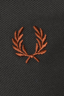 Fred Perry Twin Tipped Polo Shirt Field Green/Nutflake Fred Perry Michael Stewart Menswear  Polo Shirts